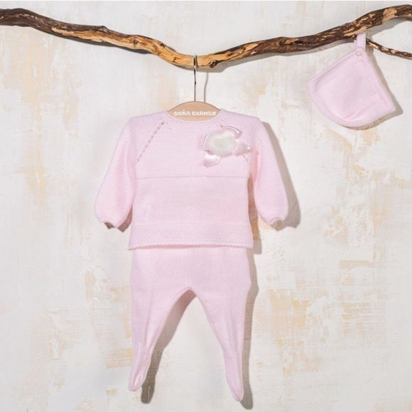 Dona Carmen 3 PIECES FOOTED PANTS CORDEL Sz 3 mths - Picture 1 of 3